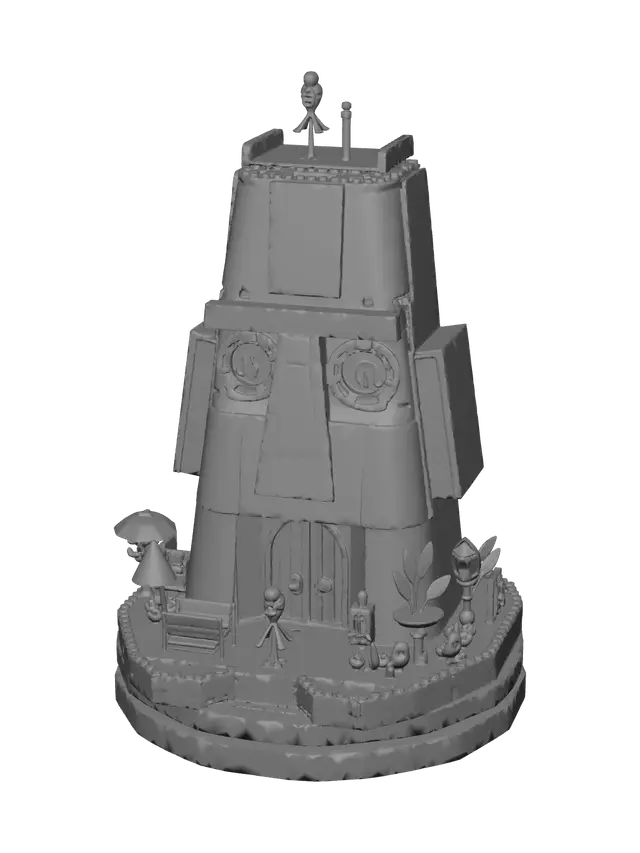 3D model for Modern Squidward House