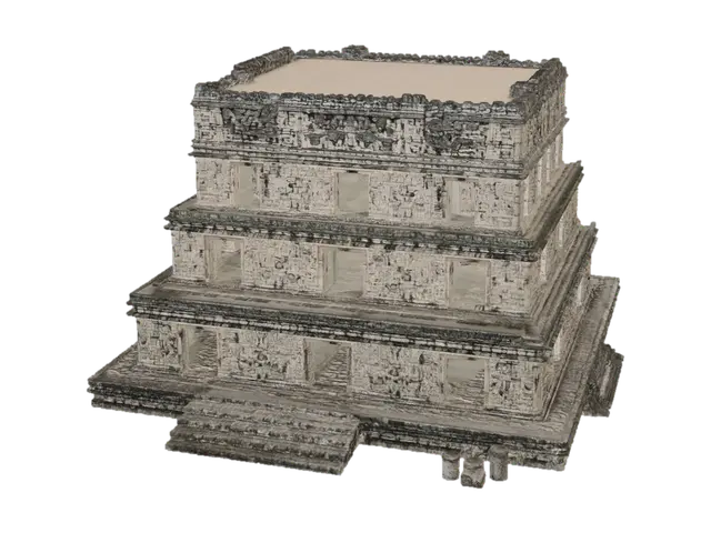 Modello 3D Three-Tiered Jungle Temple - Elevated, generato dall’IA