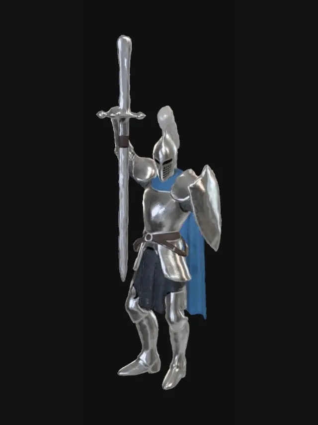 3D model for Create a Knight with a Sword