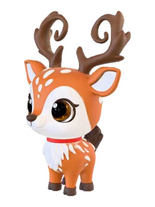 3D model for Whimsical Deerling, #Thanksgiving#