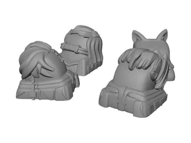 3D model for Chibi Keycap Quartet