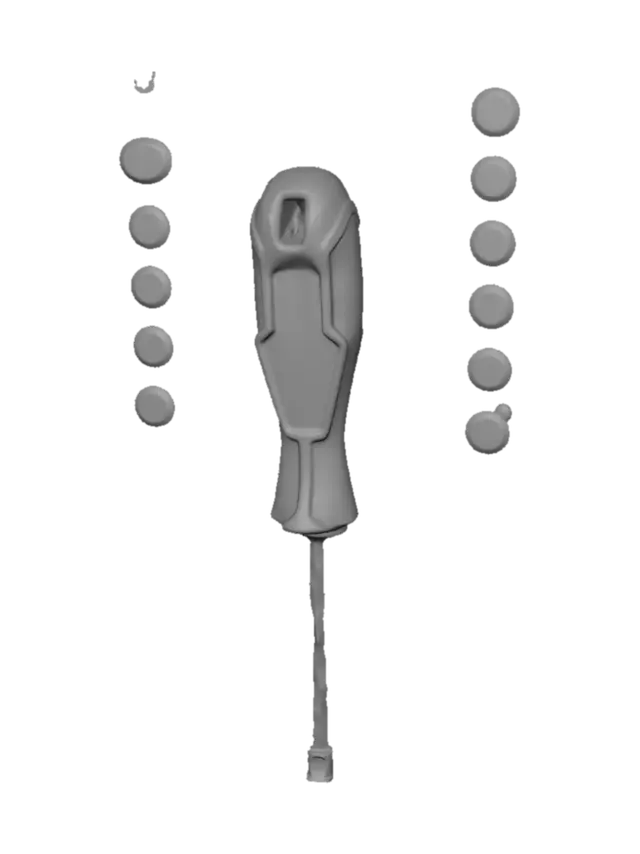 3D model for Screwdriver Rooted in Wood