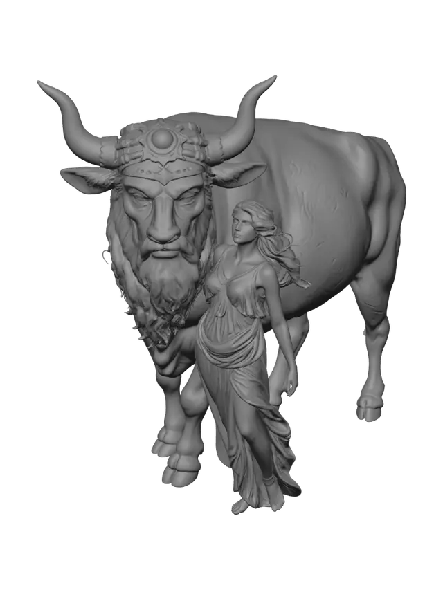 3D model for Horned Guardian and the Maiden