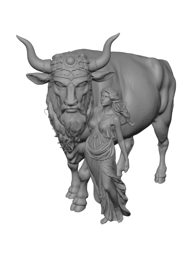 3D model for Horned Guardian and the Maiden