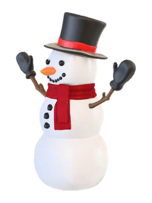 Cool Snowman - Frosty 3D model, vytvořený pomocí AI