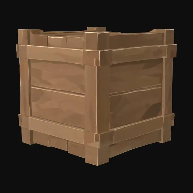 3D model for Wooden Crate
