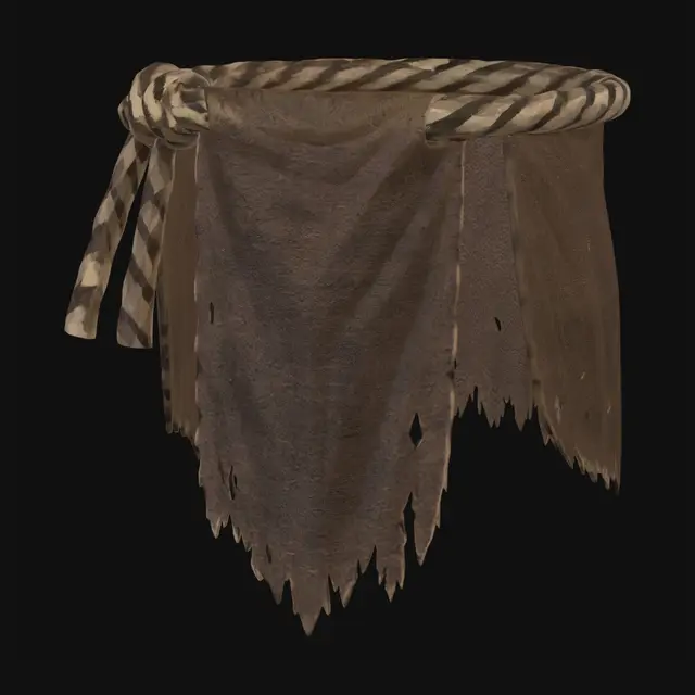 3D model for Rope-Bound Tattered Banner