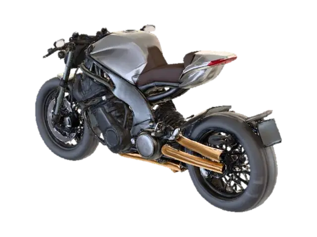 Futuristic Motorcycle Design - Velocity 3D model, vytvořený pomocí AI