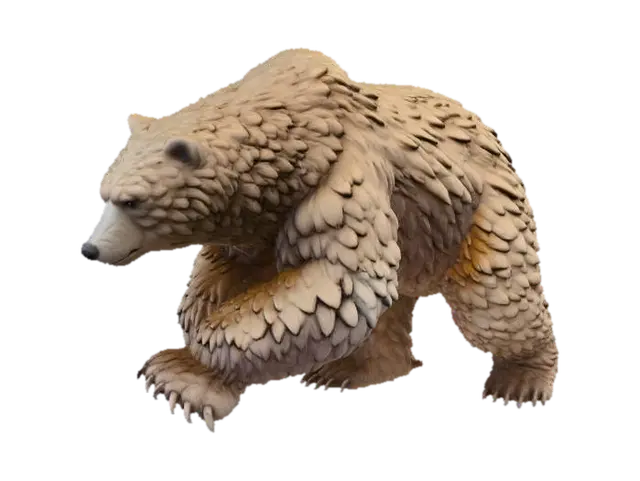 Bear_animated 3D model, AI generated