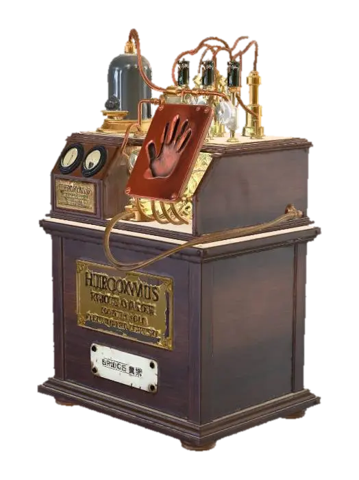 Hieronymus Radionic Analyzer 3D model, vytvořený pomocí AI