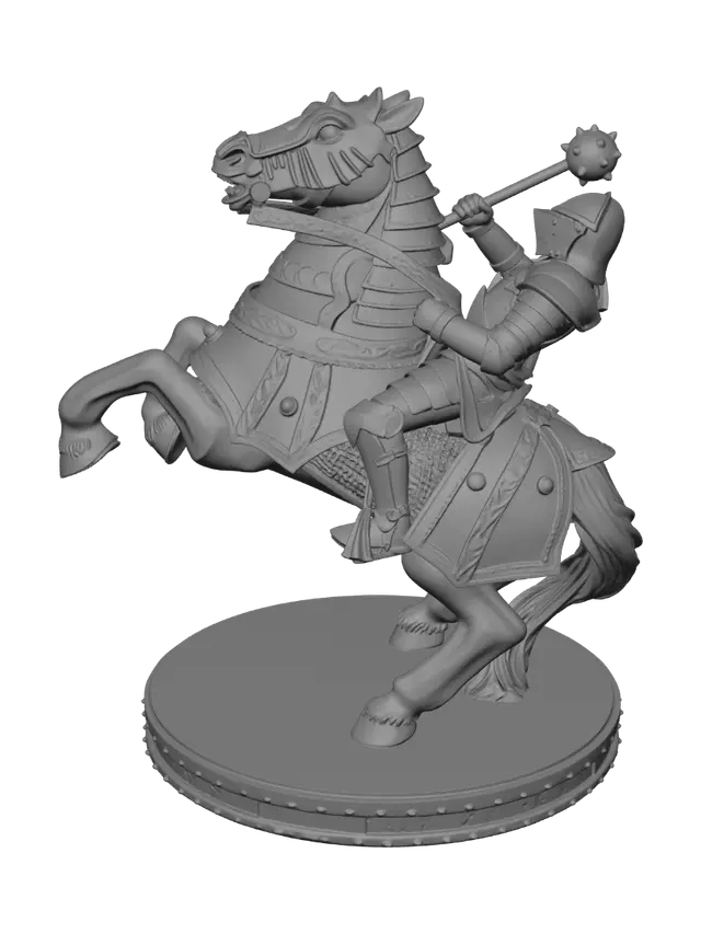 3D model for Midnight Knight on a Steel Steed