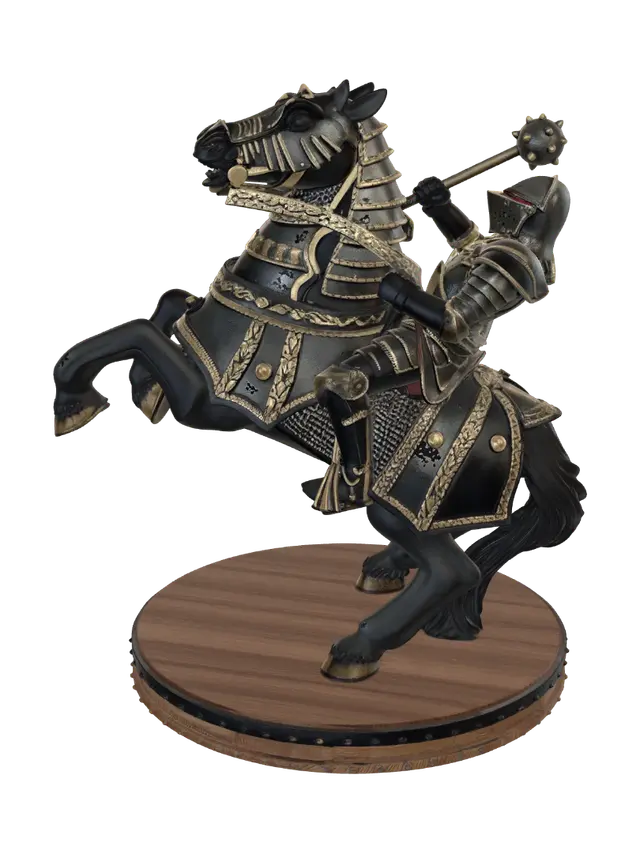 3D model for Midnight Knight on a Steel Steed