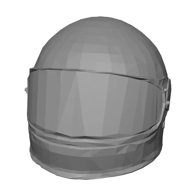 3D model for Black Full-Face Motorcycle Helmet