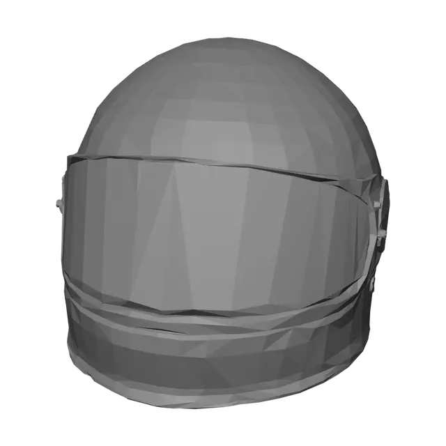 3D model for Black Full-Face Motorcycle Helmet