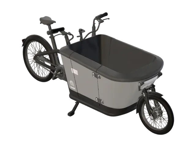 Carbon Cargo Bike - Pedals 3D model, vytvořený pomocí AI