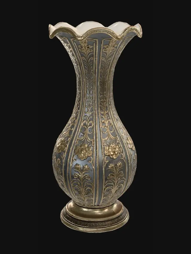 3D model for Ornate Blue and Gold Vase