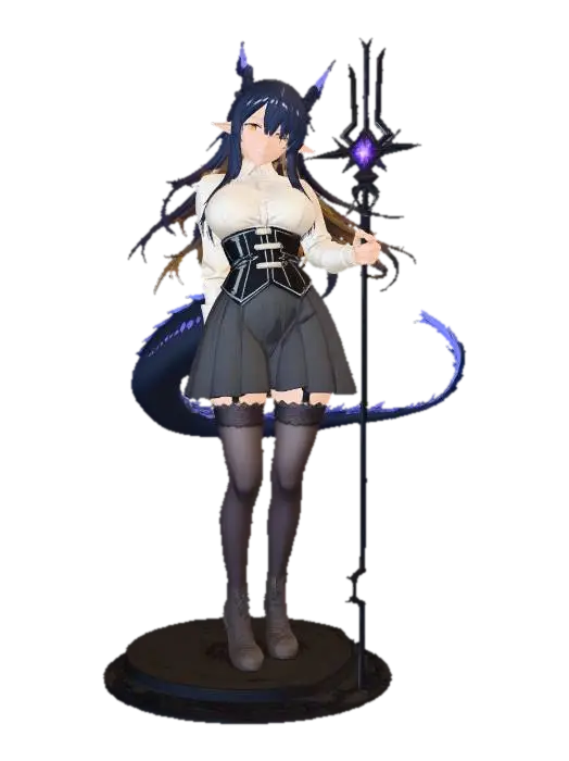 Spero, Emberbound Archivist - Cuteface 3D model, vytvořený pomocí AI