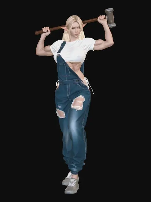3D model for Elven Farmerlady