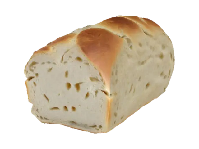 black crust, white center bread, cut in half - Baking 3D model, vytvořený pomocí AI