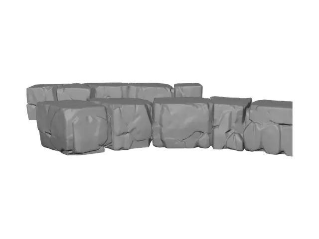 3D model for Stone Block Wall Segments