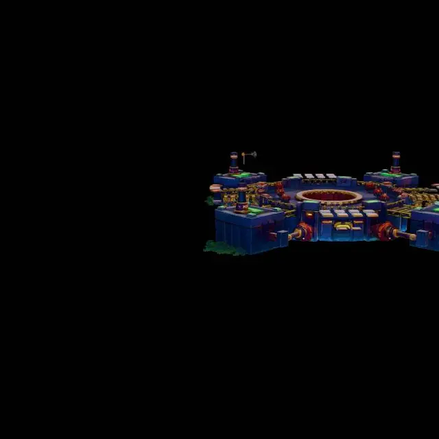 3D model for Floating Lava Ring Arena