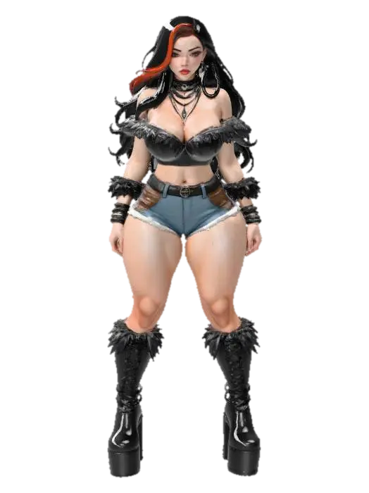 Alaskan Warrior Elegance - Savage 3D model, vytvořený pomocí AI