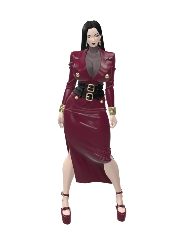 Crimson Command 3D model, vytvořený pomocí AI