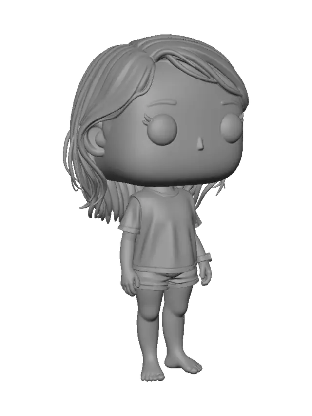 3D model for Mia in a Yellow Bear Tee