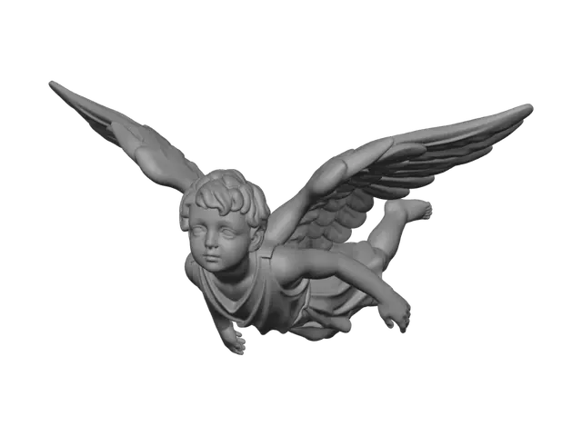 3D model for Winged Cherub in Flight