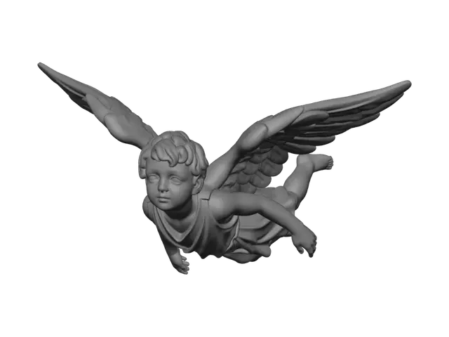 3D model for Winged Cherub in Flight