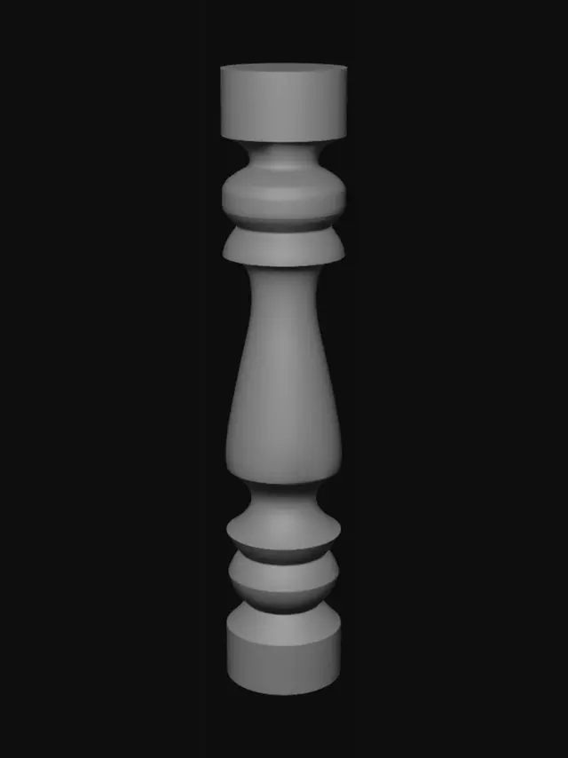 3D model for Turned wooden bed posts