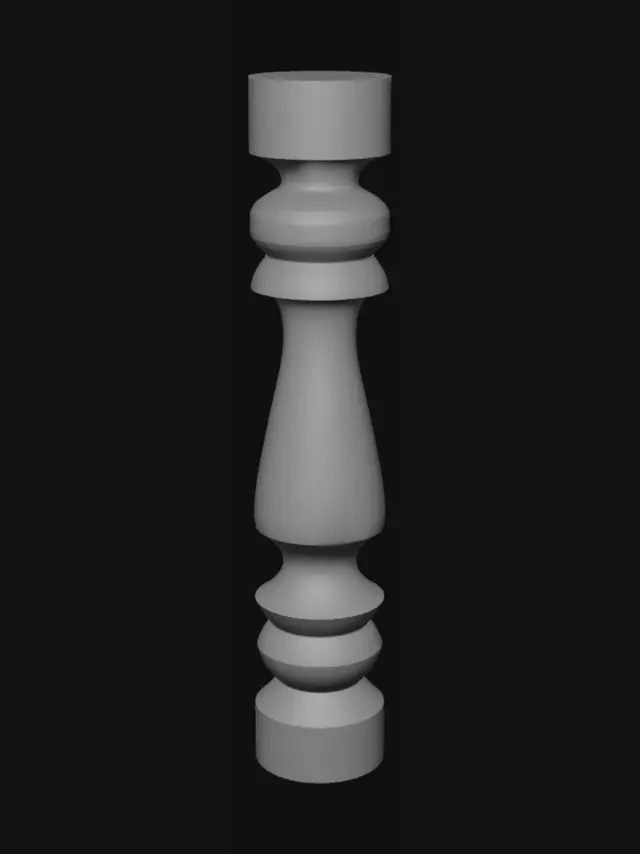 3D model for Turned wooden bed posts
