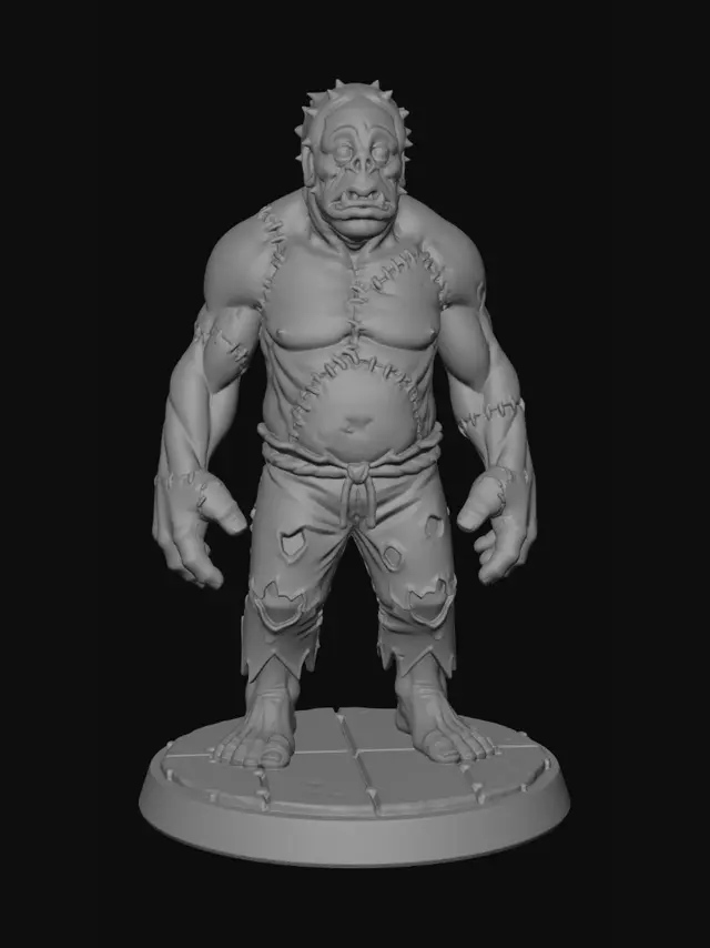 3D model for Stitched Flesh Golem Miniature