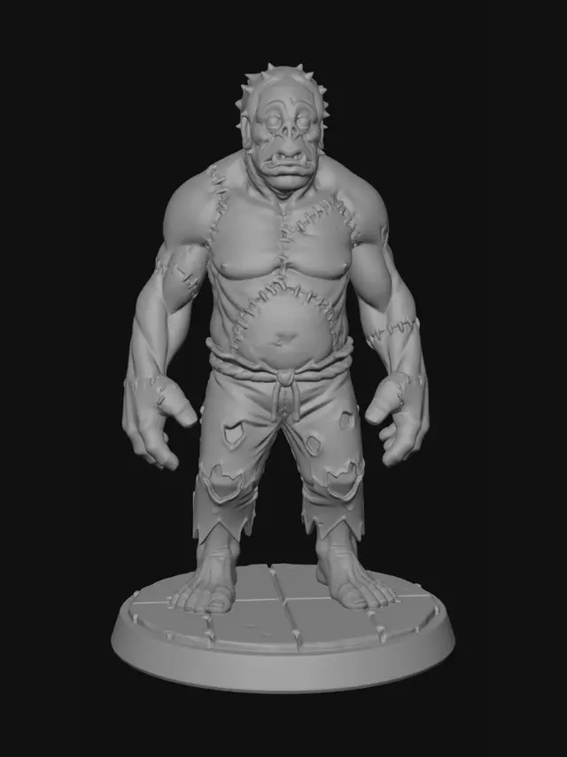 3D model for Stitched Flesh Golem Miniature