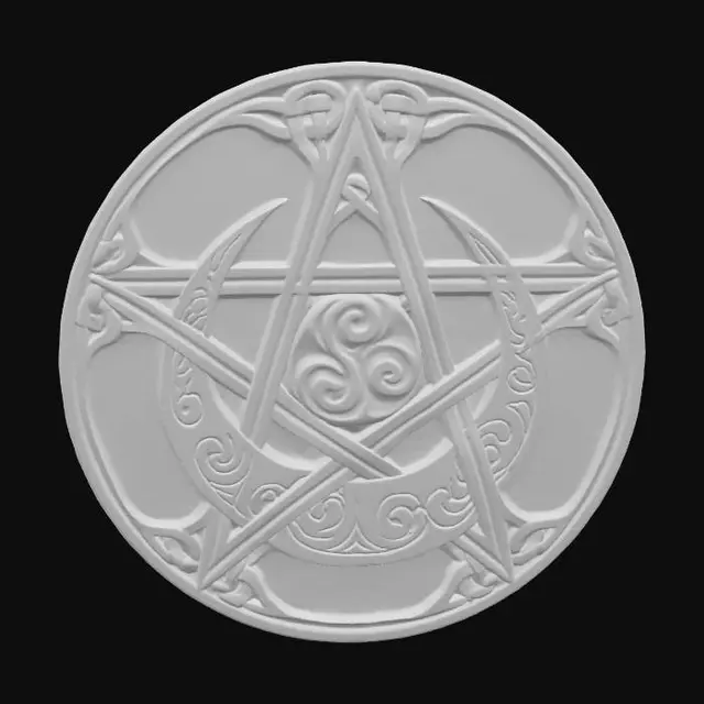 3D model for Celtic Pentacle Emblem