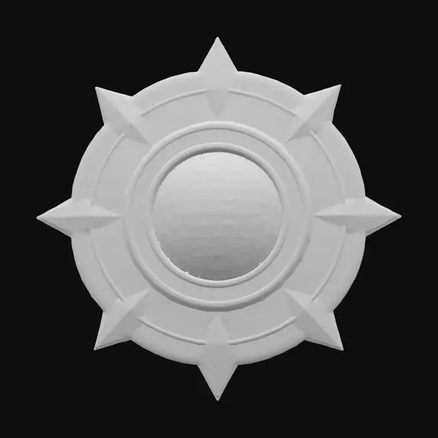 3D model for Sapphire Sunburst Emblem