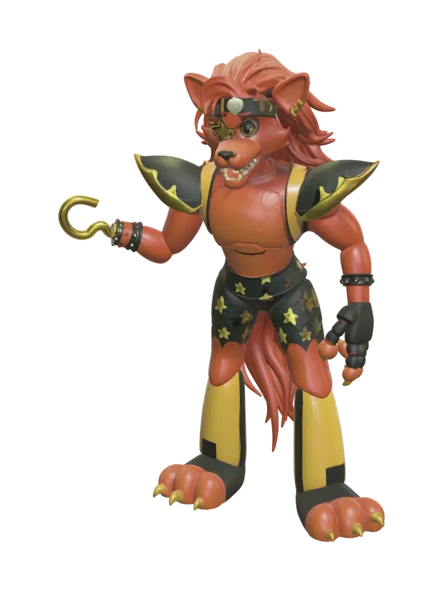 3D model for Low-Poly Glamrock Foxy