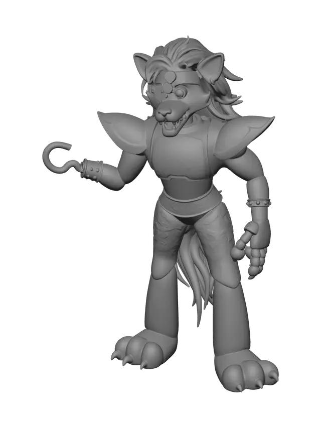 3D model for Low-Poly Glamrock Foxy