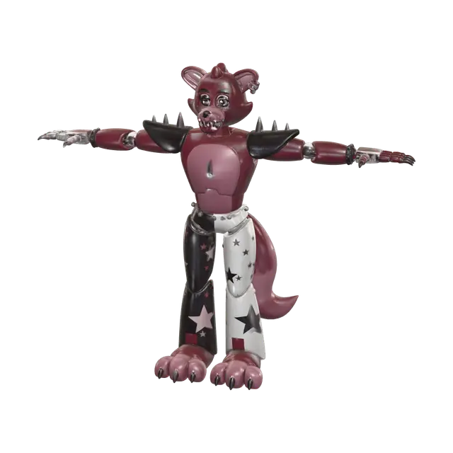 3D model for Weathered Glamrock Foxy