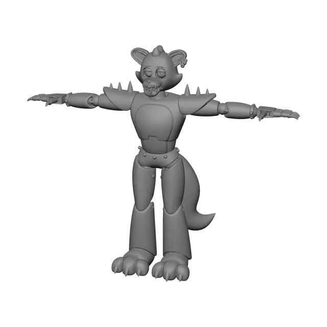 3D model for Weathered Glamrock Foxy
