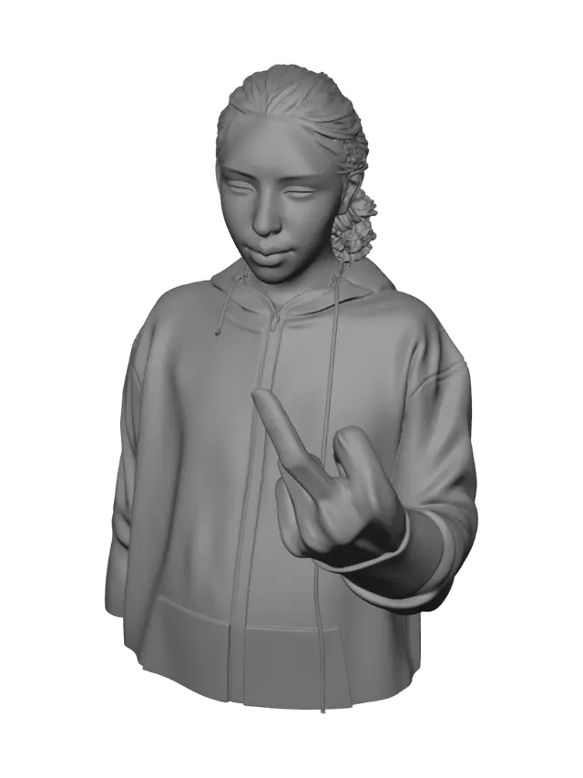 3D model for Middle Finger Moment