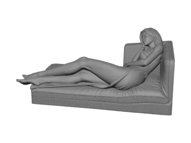 3D model for White Serenity on the Sofa
