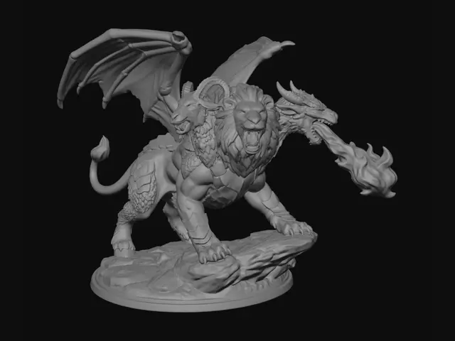 3D model for Tri-Headed Ember Chimera