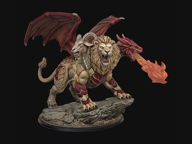 3D model for Tri-Headed Ember Chimera