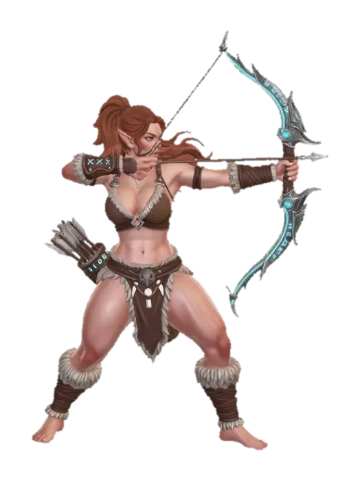 Wood Elf Huntress - Ranger 的 AI 生成 3D 模型