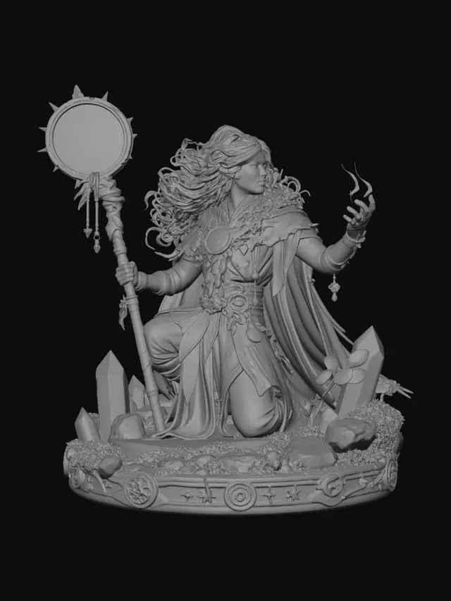 3D model for A Circle of the Stars Druid Dungeons and Dragons Game Piece. In Starry Form they are able to augment their abilities with a choice of Constellations. Very dangerous Druid who can act as the party's spell caster. or of course healer. Use a wilderness game piece base.
