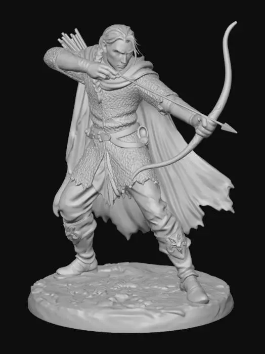 3D model for Elven Ranger of the Greenwood