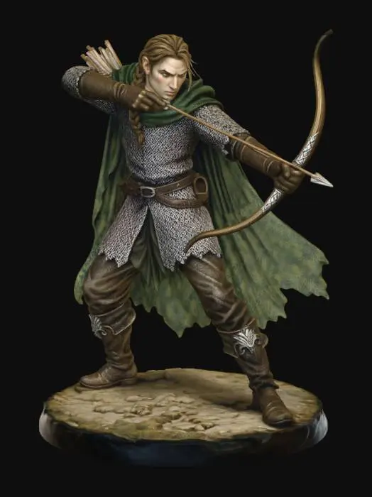 3D model for Elven Ranger of the Greenwood