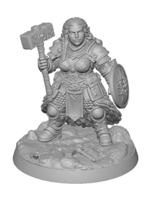 3D model for Dwarf Warrior