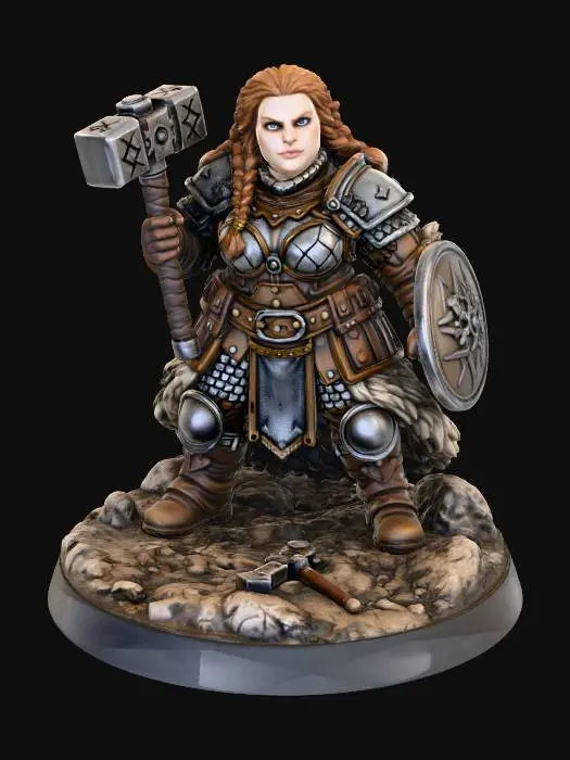 3D model for Dwarf Warrior